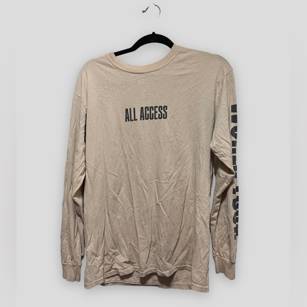 Neutral long sleeve band tee “purpose tour” shirt